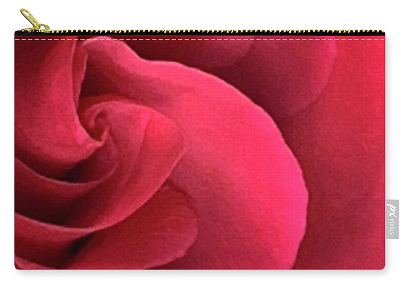 Rose Zip Pouch featuring the photograph As Love Waves In... by Tiesa Wesen