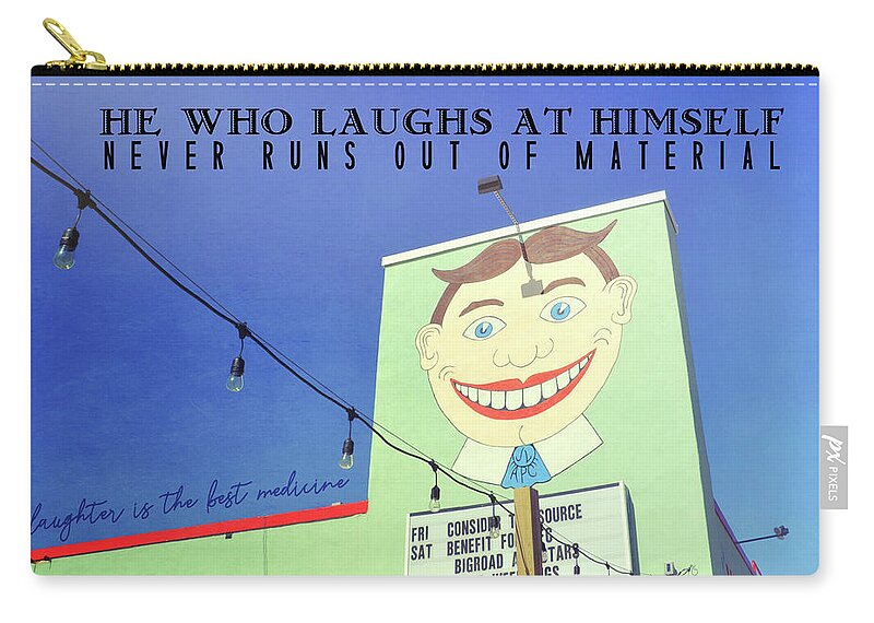 Amusements Zip Pouch featuring the photograph ASBURY'ING quote by JAMART Photography