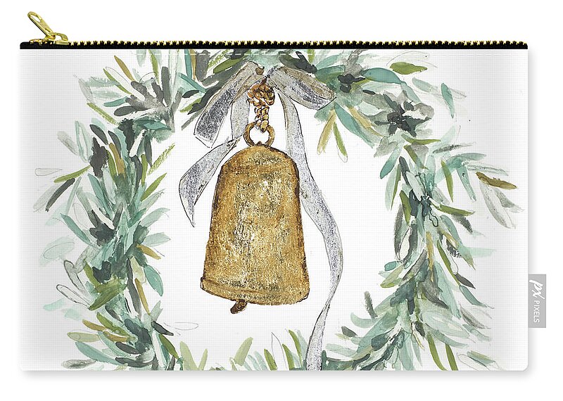 Aspen Carry-all Pouch featuring the painting Aspen Wreath by Patricia Pinto