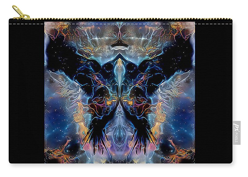 Astral Zip Pouch featuring the painting Astral by 'REA' Gallery