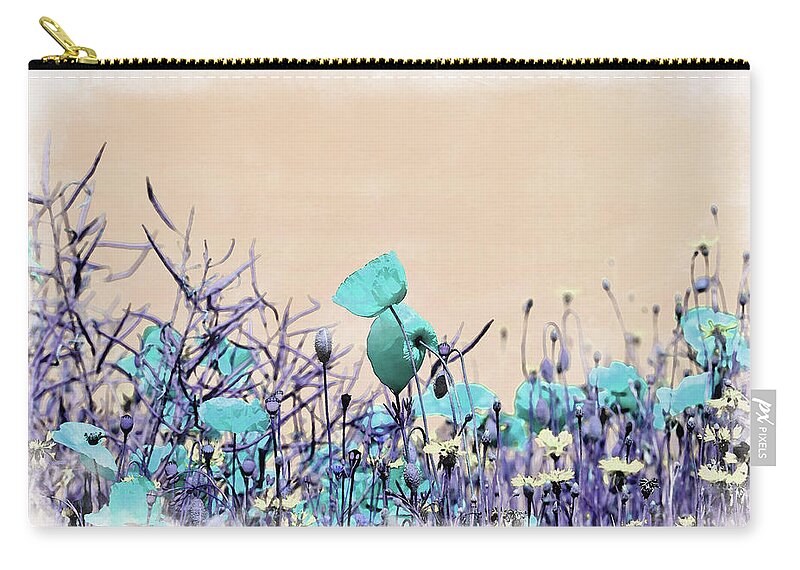 Wildflowers Zip Pouch featuring the digital art At Dawn by Alex Mir