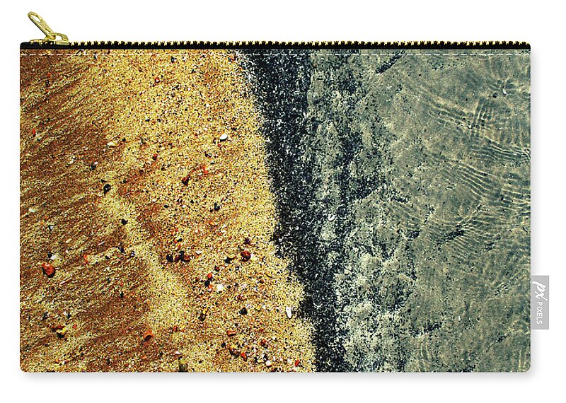 Water's Edge Carry-all Pouch featuring the photograph At The Edge by S0ulsurfing - Jason Swain