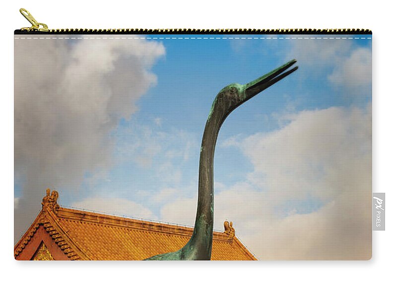 Forbidden City Zip Pouch featuring the photograph At the Forbidden City by Kathryn McBride