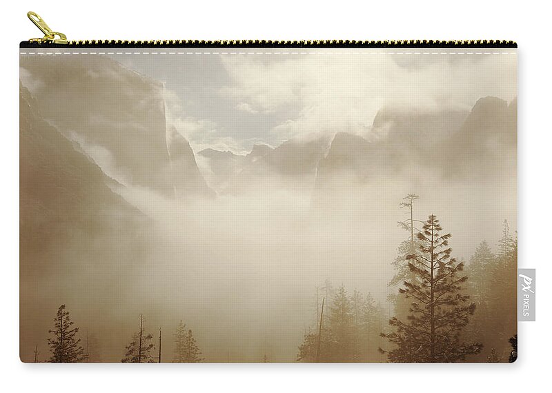 Scenics Zip Pouch featuring the photograph At West Entrance Of Yosemite National by Arturbo