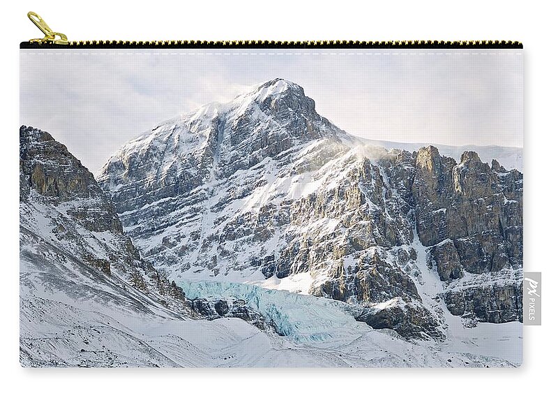 Snow Zip Pouch featuring the photograph Athabasca Glacier by Dominik Eckelt