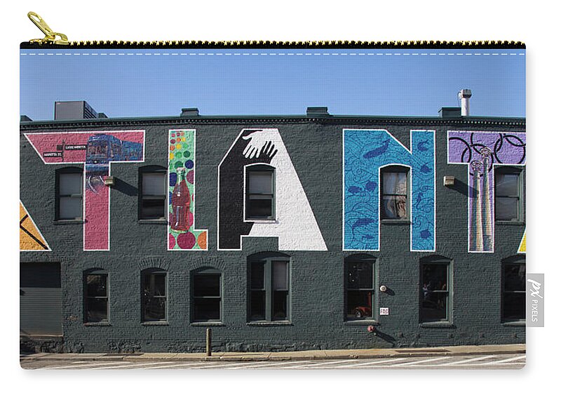 Atlanta Zip Pouch featuring the photograph Atlanta, Georgia - Wall Mural Art by Richard Krebs