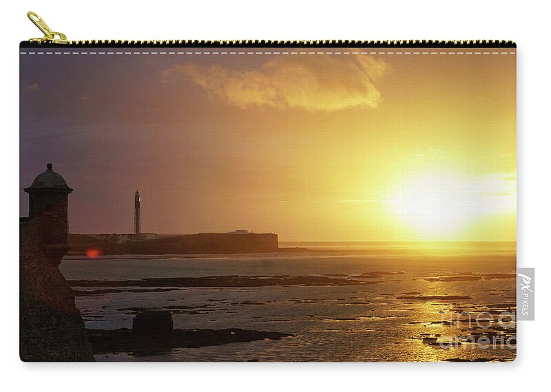 Coast Zip Pouch featuring the photograph Atlantic Sunset Cadiz Spain by Pablo Avanzini