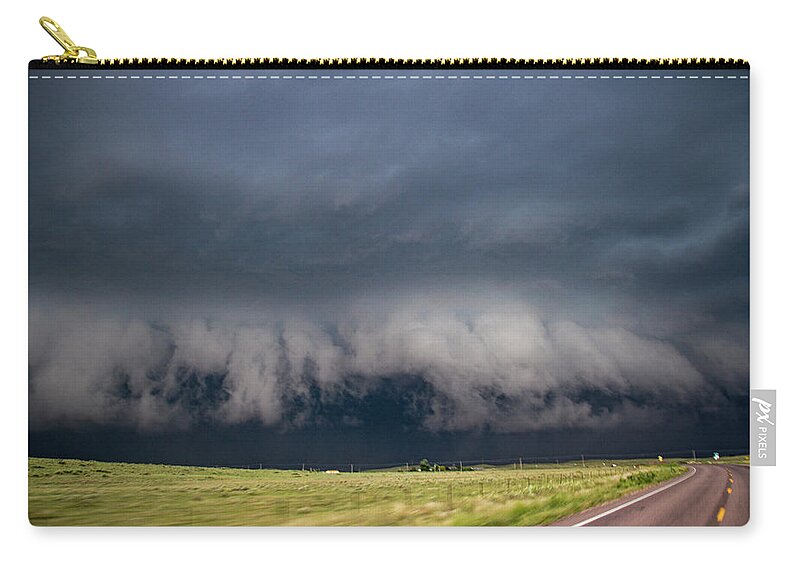 Nebraskasc Zip Pouch featuring the photograph August Thunder 034 by Dale Kaminski