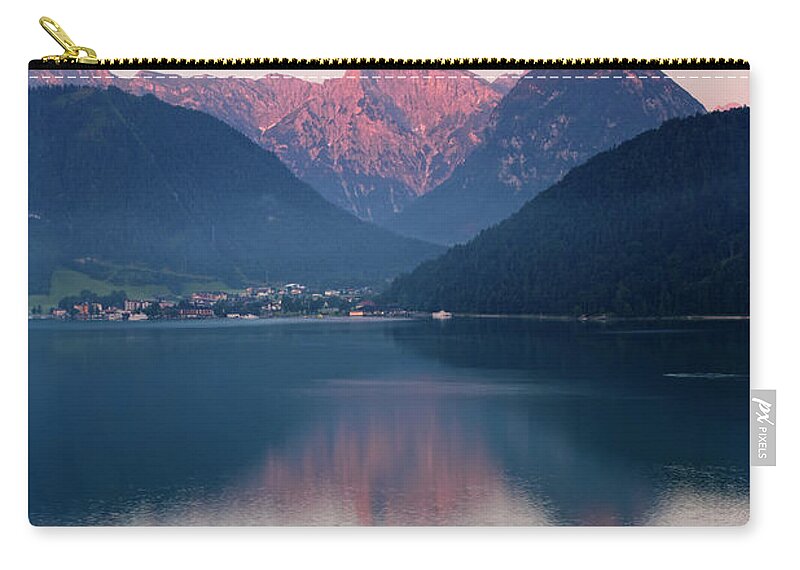 Tranquility Zip Pouch featuring the photograph Austria, Tyrol, View Of Pertisau At by Westend61