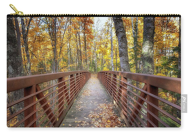 Autumn Zip Pouch featuring the photograph Autumn at Frog Bay by Susan Rissi Tregoning