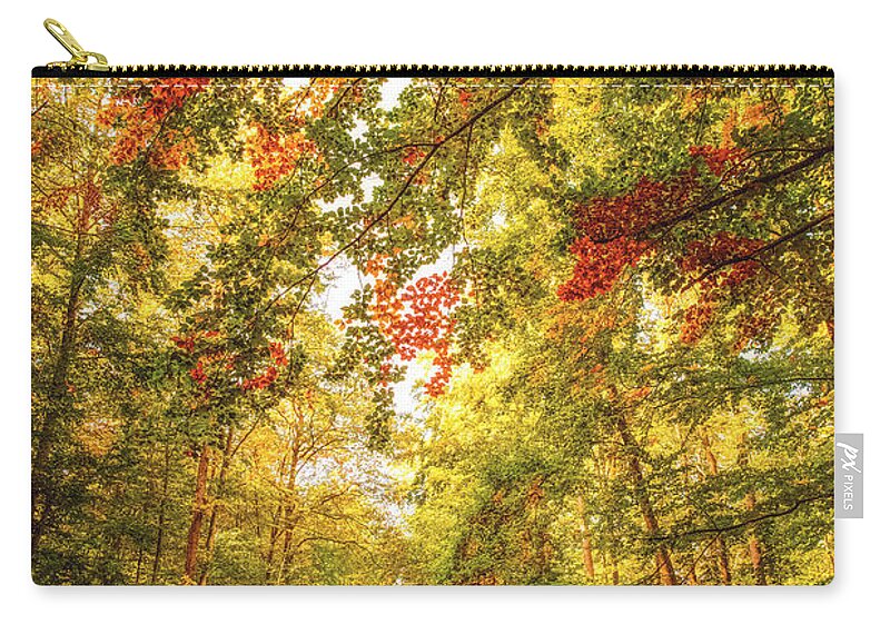 Autumn Carry-all Pouch featuring the photograph Autumn Colorful Path by Philippe Sainte-Laudy
