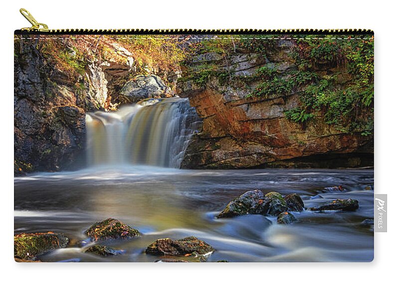 Doane's Falls Zip Pouch featuring the photograph Autumn Day at Doane's Falls by Kristen Wilkinson