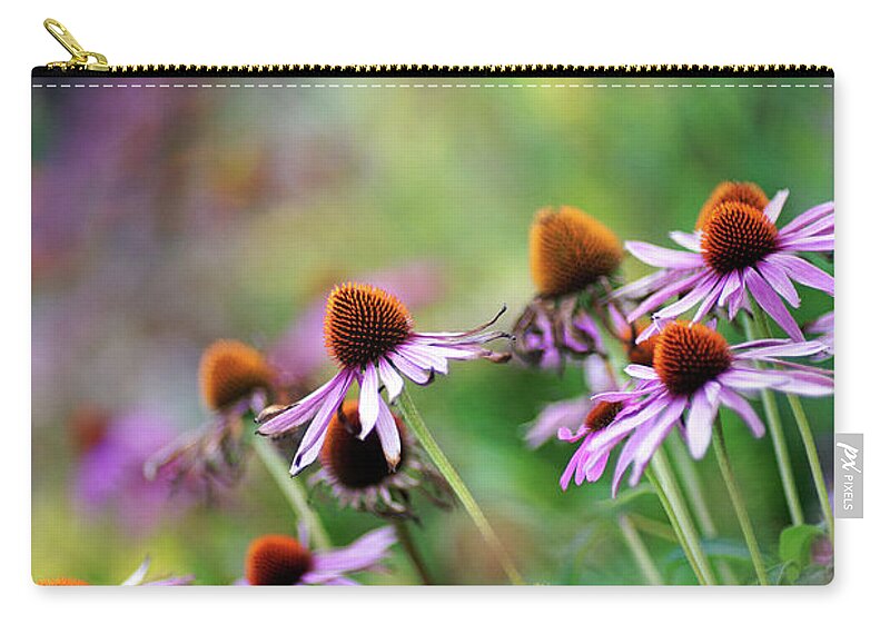 Outdoors Zip Pouch featuring the photograph Autumn Echinacea by By Kelly Sereda © 2011