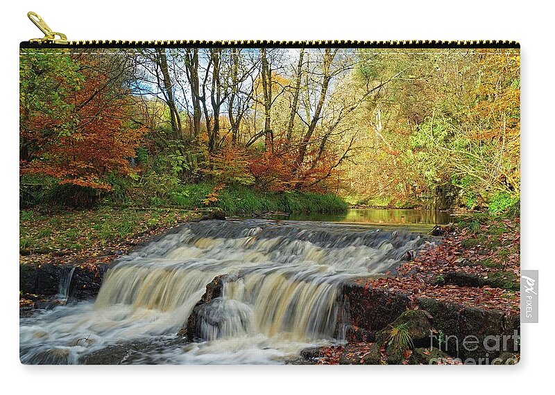 Autumn Zip Pouch featuring the photograph Autumn Flow by David Birchall