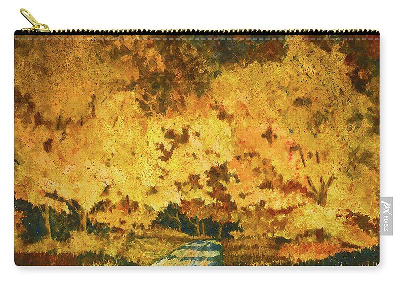 Landscape Zip Pouch featuring the painting Autumn Impression by Douglas Castleman