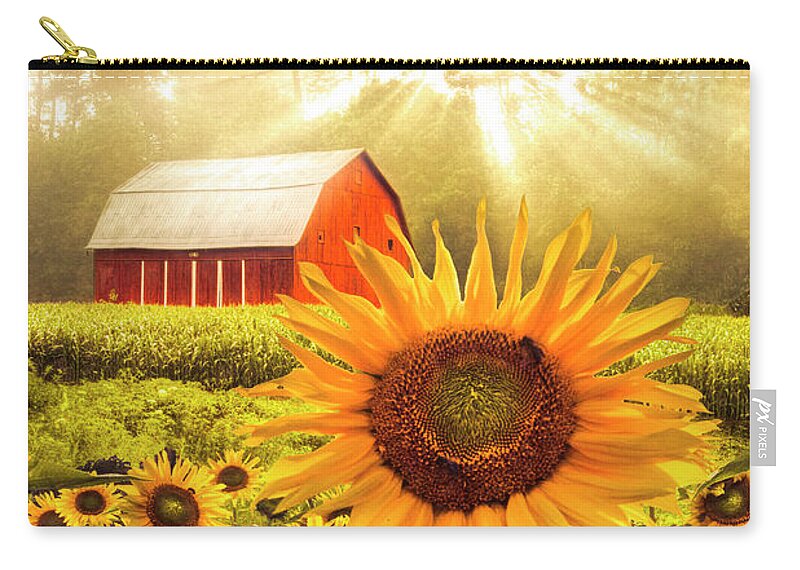 Barns Zip Pouch featuring the photograph Autumn Joy by Debra and Dave Vanderlaan