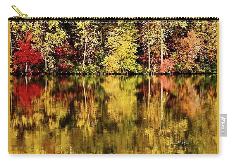 Autumn Zip Pouch featuring the photograph Autumn Reflection by Shawn M Greener