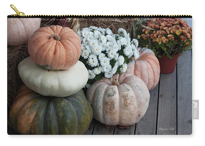 Photograph Zip Pouch featuring the photograph Autumn Still Life I by Suzanne Gaff