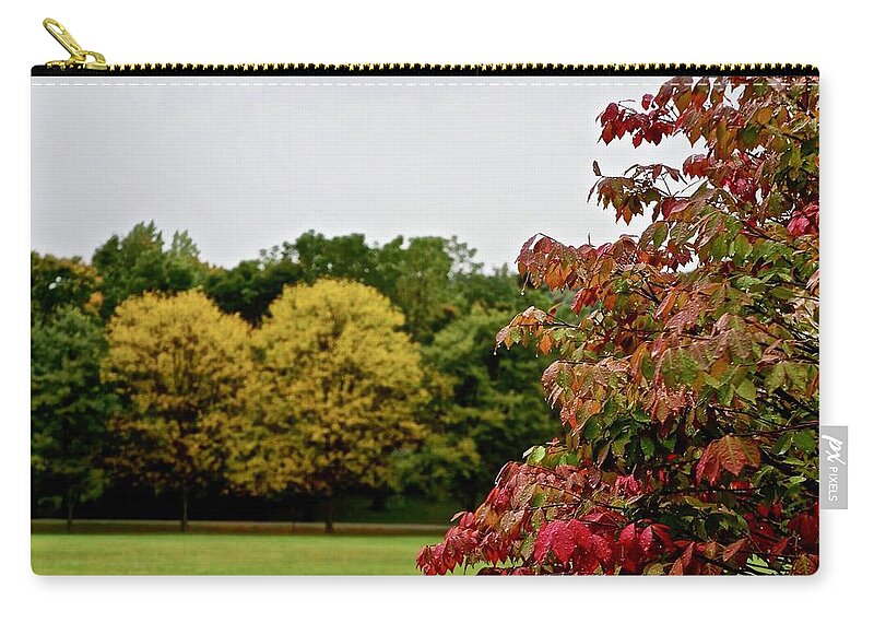 Autumn Zip Pouch featuring the photograph Autumn Tree Heart by Kathy Ozzard Chism