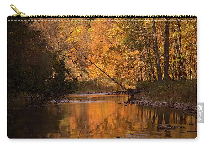 Outdoors Zip Pouch featuring the photograph Autumn Trees by Lynda Murtha