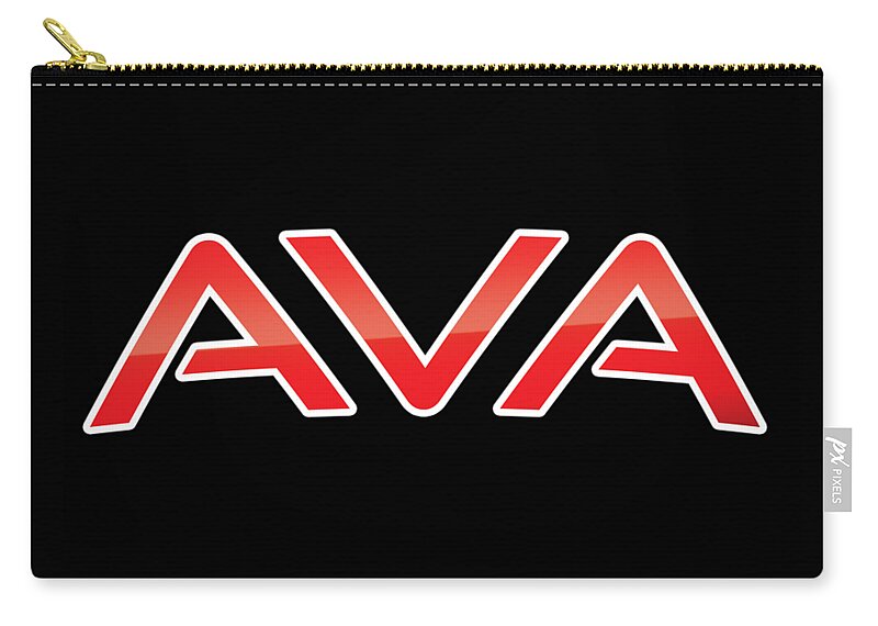 Ava Zip Pouch featuring the digital art Ava by TintoDesigns