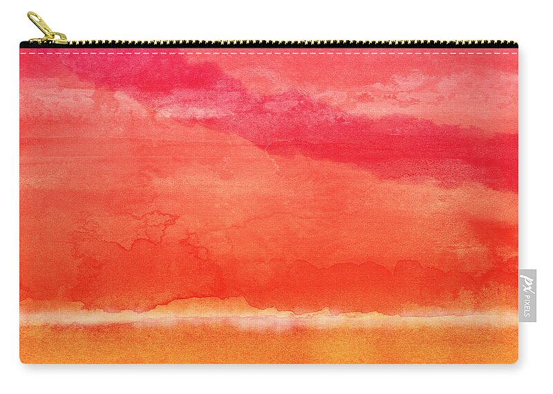 Abstract Zip Pouch featuring the painting Awakened 5 - Art by Linda Woods by Linda Woods