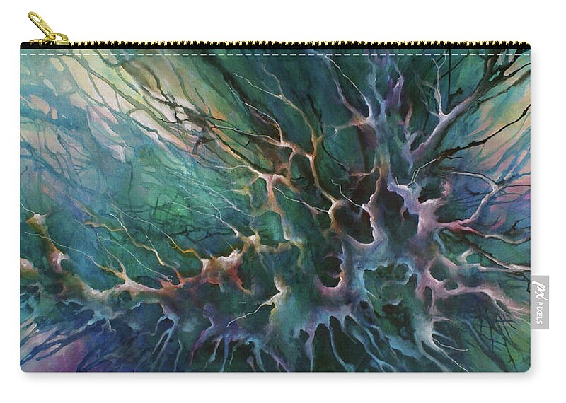 Abstract Zip Pouch featuring the painting Daydream by Michael Lang