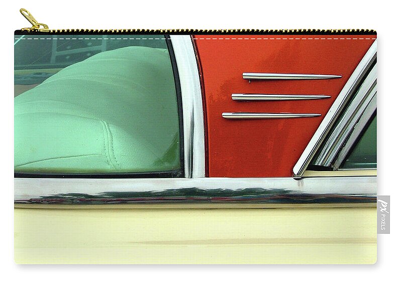 Hot Rod Zip Pouch featuring the photograph Back Seat by Katherine N Crowley
