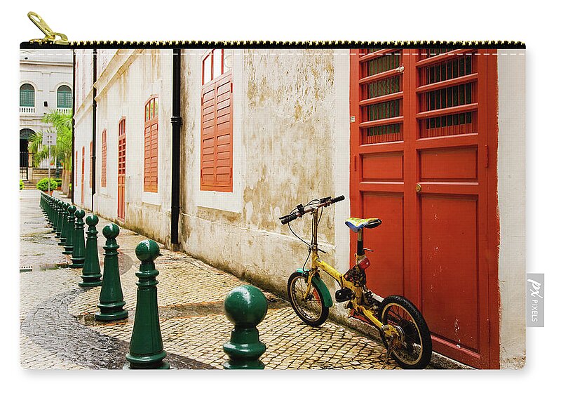 Macao Zip Pouch featuring the photograph Back Streets Of Macao by Jhorrocks