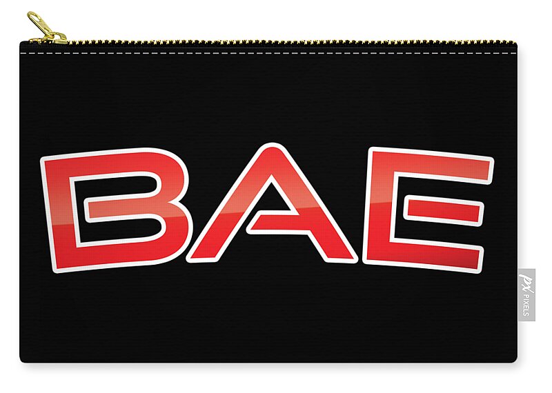 Bae Zip Pouch featuring the digital art Bae by TintoDesigns