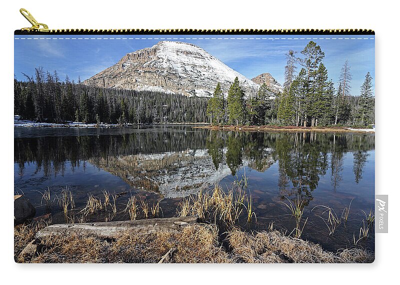 Utah Carry-all Pouch featuring the photograph Bald Mountain and Mirror Lake - Uinta Mountains, Utah by Brett Pelletier