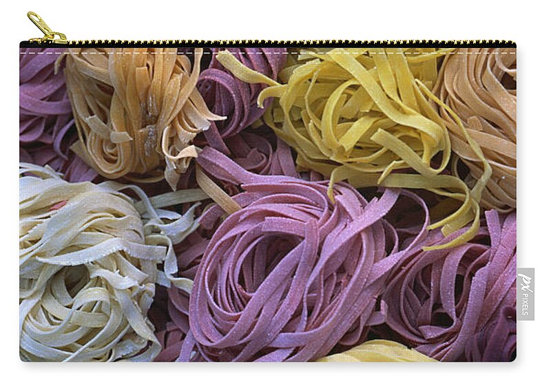Ball Zip Pouch featuring the photograph Balls Of Coloured Pasta From Vilasimius by Dallas Stribley