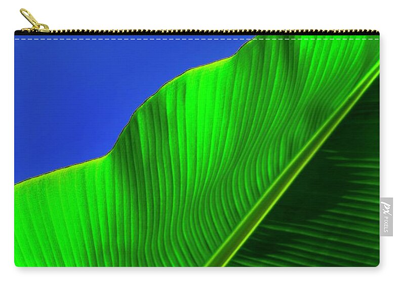 Banana Leaf Zip Pouch featuring the photograph Banana Tree by Debra Grace Addison
