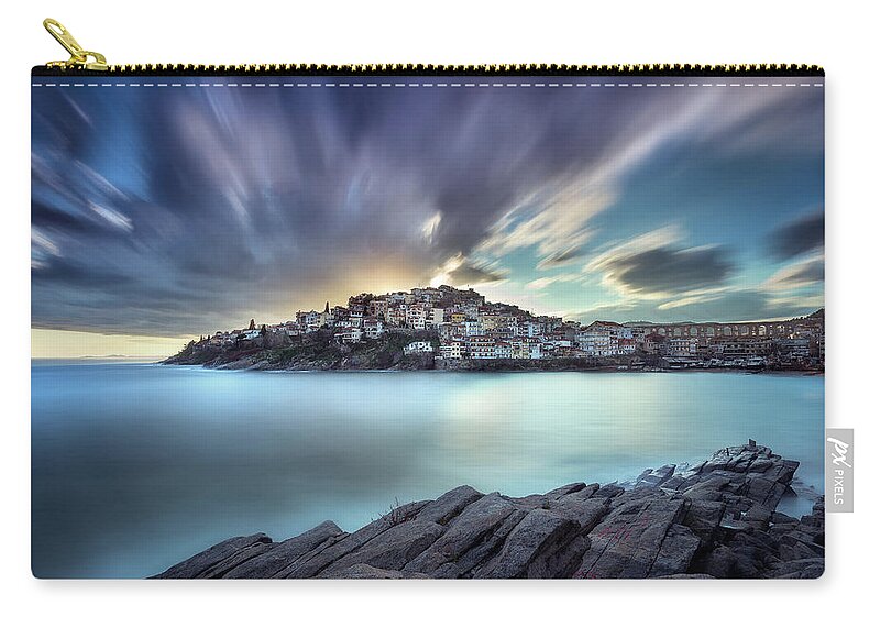 Kavala Zip Pouch featuring the photograph Bang by Elias Pentikis