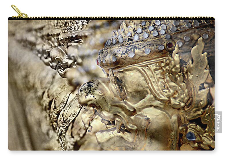 Statue Zip Pouch featuring the photograph Bangkok by D.s Photography [daniel Slusarcik]