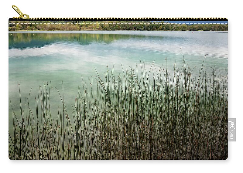 Scenics Zip Pouch featuring the photograph Banyoles And Lake Banyoles In Catalonia by Marc Princivalle For Imagesconcept.com
