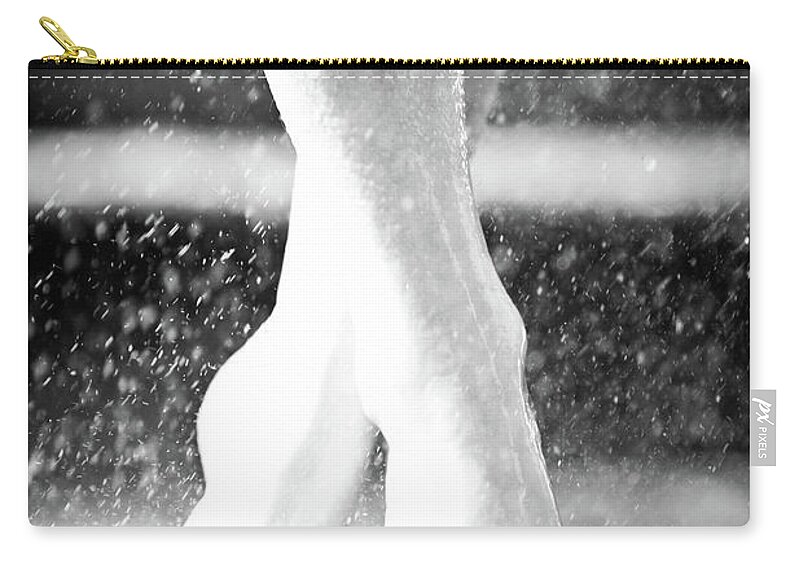 Ballet Dancer Zip Pouch featuring the photograph Barefoot Dancer Practicing Ballet In by Olivia Bell Photography
