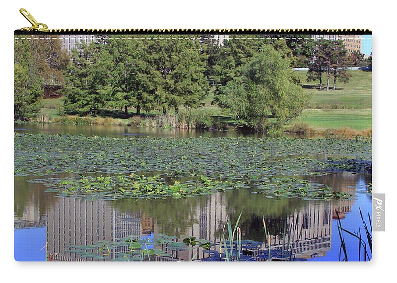 Barnes Jewish Hospital Zip Pouch featuring the photograph Barnes Jewish Hospital by John Lautermilch