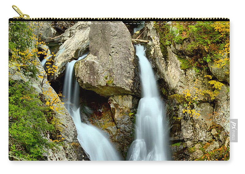 Bash Bish Falls Zip Pouch featuring the photograph Bash Bish Falls Emerald Pool by Adam Jewell
