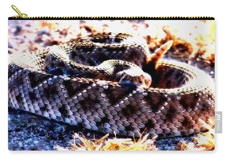 Adage Zip Pouch featuring the photograph Be Ever Vigilant 2 by Judy Kennedy