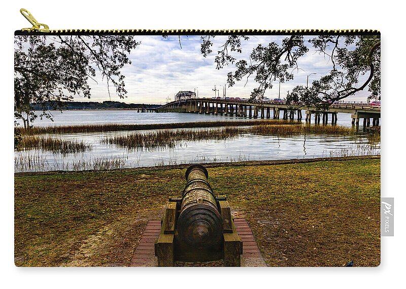 Beaufort Zip Pouch featuring the photograph Beaufort Canon by Norma Brandsberg