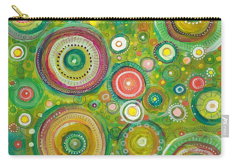 Beautiful Chaos Carry-all Pouch featuring the painting Beautiful Chaos by Tanielle Childers