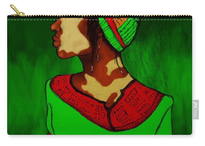  Zip Pouch featuring the drawing Beautiful Skin by Jeff Jeudy