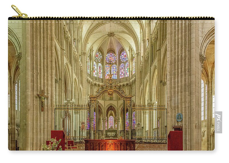  Zip Pouch featuring the photograph Beauty of the Cathedral by Marcy Wielfaert