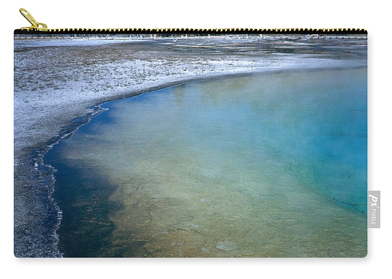 Beauty Pool Zip Pouch featuring the photograph Beauty Pool, Yellowstone by David Hosking