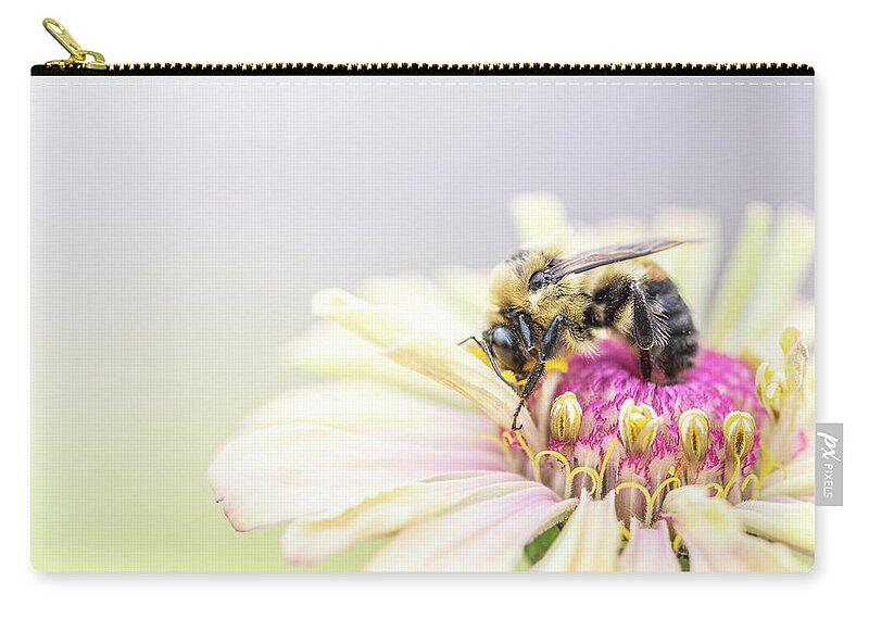 Blumwurks Zip Pouch featuring the photograph Bee The Change by Matthew Blum