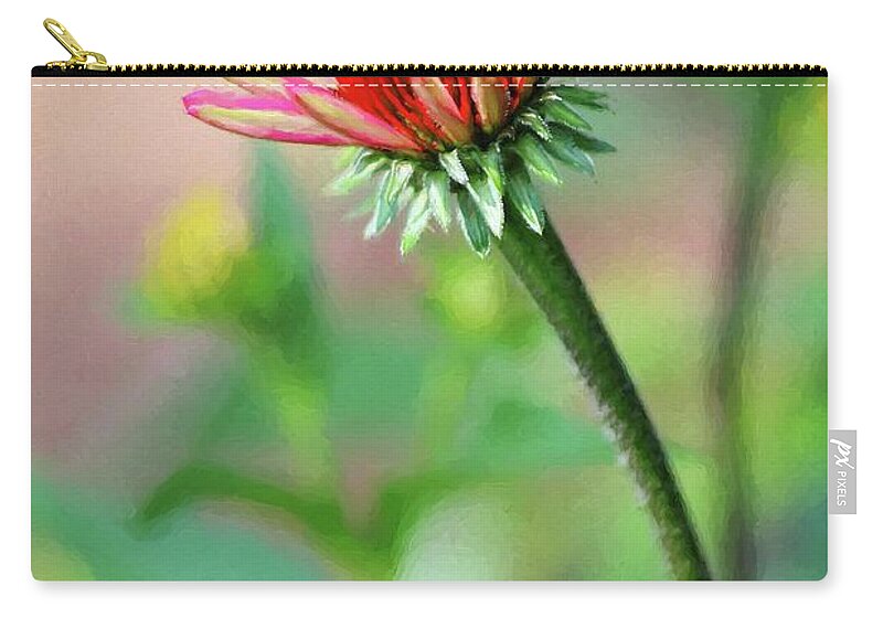 Flower Zip Pouch featuring the photograph Beginning to Bloom by Carol Montoya