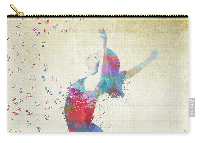 Music Zip Pouch featuring the digital art Beloved Deanna Radiating Love by Nikki Marie Smith