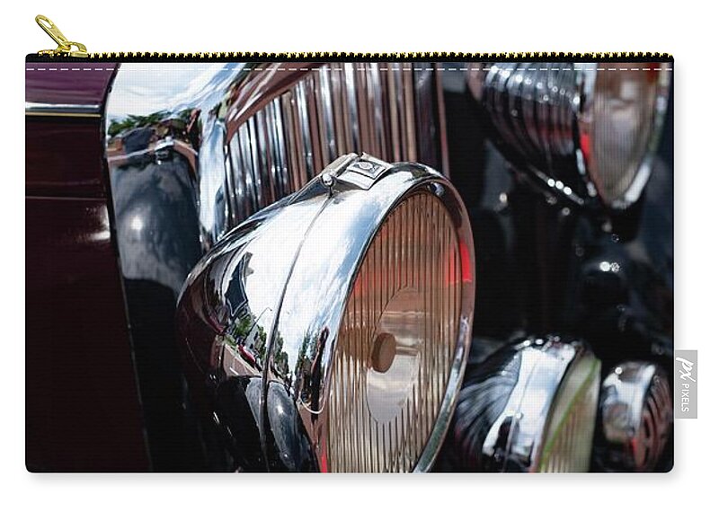 Bentley Zip Pouch featuring the photograph Bentley at 100 -3 by David Bearden