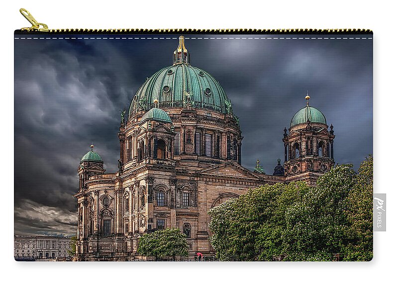 Endre Zip Pouch featuring the photograph Berlin Cathedral After The Storm by Endre Balogh